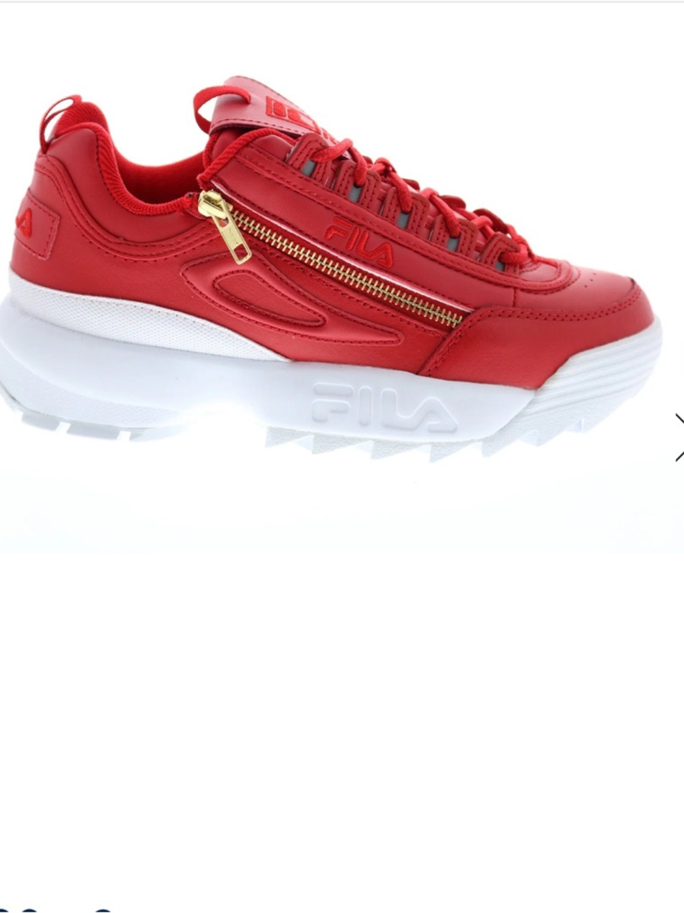 Fila Disruptor II Zipper Womens Red Synthetic Lifestyle Sneakers Shoes 11